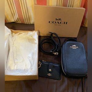 Women’s Coach Eva Crossbody phone case black